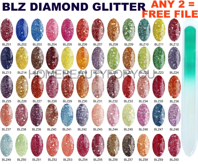 Bluesky Gel Nail Polish Glitter Diamond Christmas Blz 1-60 Uv Led Nail Soak Off