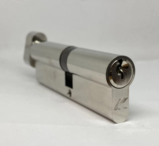 THUMB TURN EURO Cylinder Lock Barrel for UPVC Doors 45T / 50K Nickel