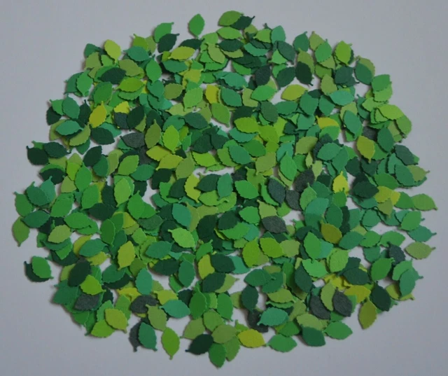 300 Mini Hojas de Abedul Tarjeta Punchies Toppers Libro de recortes Artesanía Hojas Pequeñas