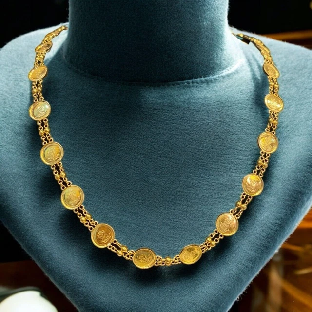 Collier Chaîne En Or Jaune 22 Carats (916) Unisexe – Longueur 51 Cm, Poids 9 G, Personnalisable, Neuf Avec étiquettes