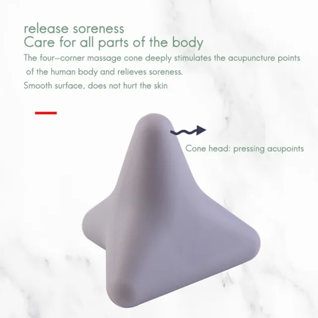 Silicon Massage Cone Solid Ball Psoas Muscle Release Back Neck Scapula Foot U5Z5 2
