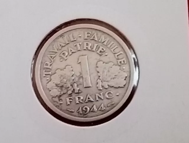 Pièce 1 Franc Bazor 1944 Atelier "c" Variante - SUP - Francs Francisque