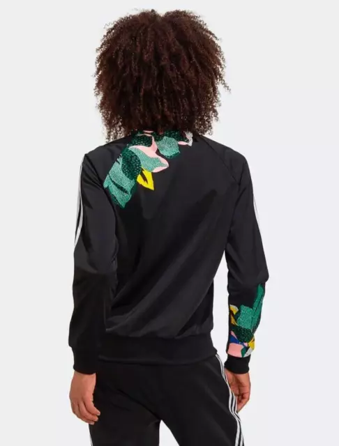 adidas Originals HER Studio London black & floral track jacket UK 12