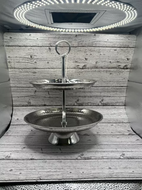 Silver Tiered Tray-#338