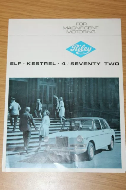 Riley Elf, Kestrel & 4/Seventy Two Original Sales Folder Dated 1967