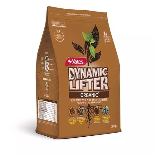 Yates 3kg Dynamic Lifter Organic Soil Improver And Plant Fertiliser