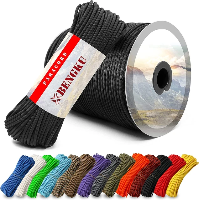 Outdoor Mil SPEC 550lb Paracord Parachute Cord MIl C 5040 H Ropes Packing Rope