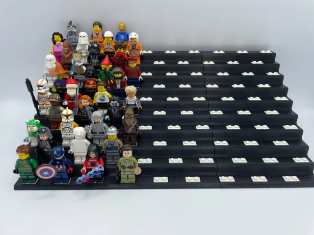 Vitrine Aufsteller für 90 Lego Minifiguren l Schwarz l für IKEA Kallax l Display