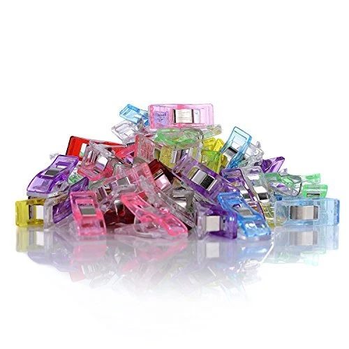 Gwhole Lot de 60 Pcs Clips Pinces 2.7cm x 1cm en Plastique pour Reliure Coutu...