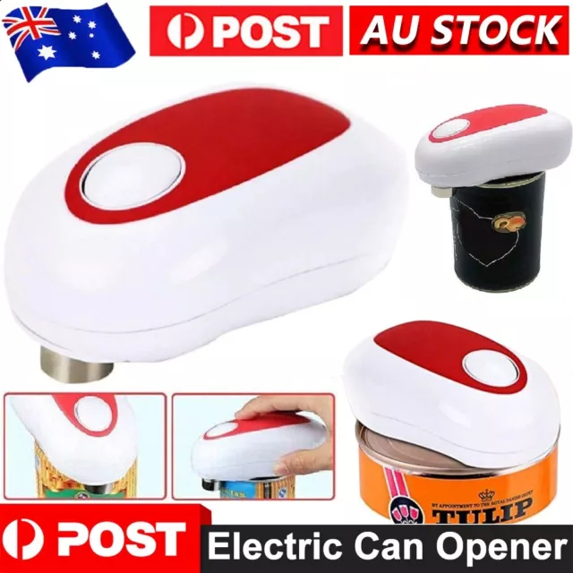 Can Opener Electric Automatic Bottle Lid Jar One Touch Smooth Felt Kitchen Tin