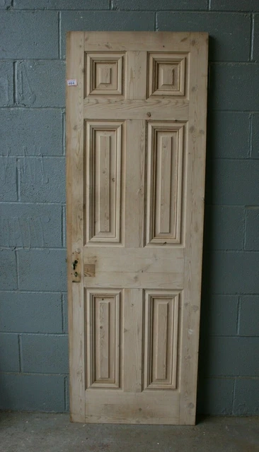 Reclaimed Georgian 25 3/4" x 76 1/2" Pine  6 Panel Door Internal ref 404B