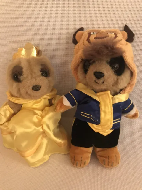 Disney Ayana & Oleg Dressed As Beauty & The Beast Soft Toys 6” x 2