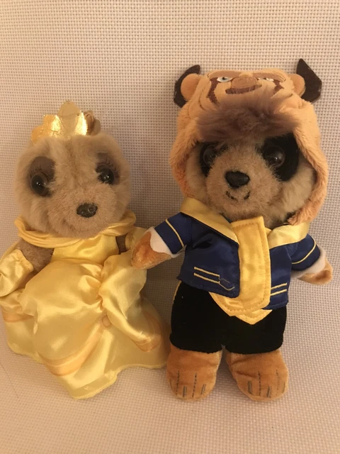 Disney Ayana & Oleg Dressed As Beauty & The Beast Soft Toys 6” x 2
