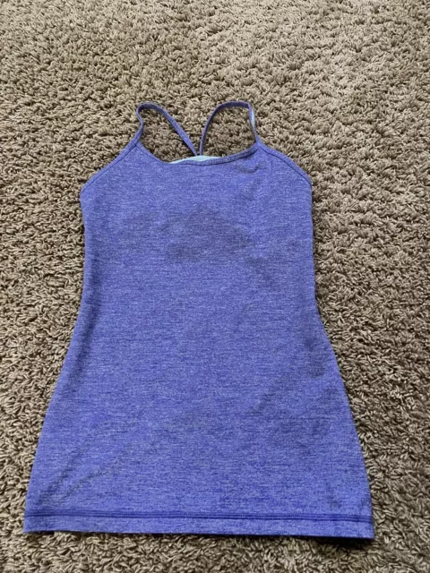 Ivivva by Lululemon Girls Purple Tank Size 12 Built In Bra, Excellent Condition