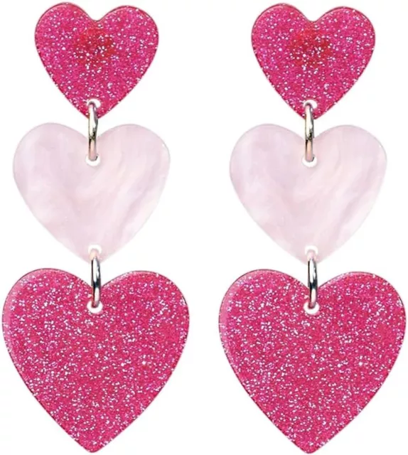 Earrings, Jewelry Heart Dangle Teens with Stainless Steel for Eras Tour, Cute