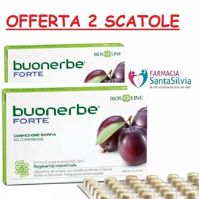 Buonerbe Forte 60 Compresse Offerta 2 Confezion Regolarita' Intestinale Biosline