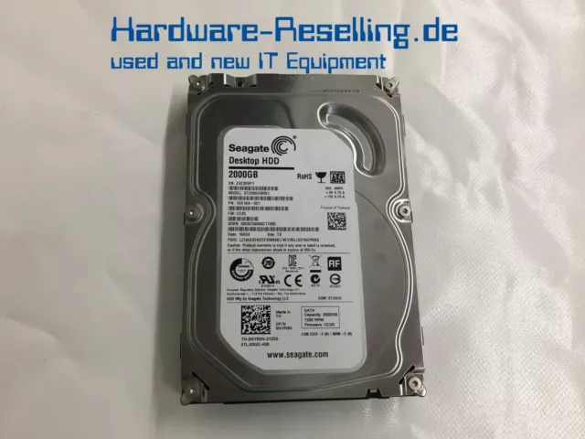 Seagate barracuda 2TB SATA 3,5 " 7200RPM 64MB 6Gbps ST2000DM001 0NYR3N