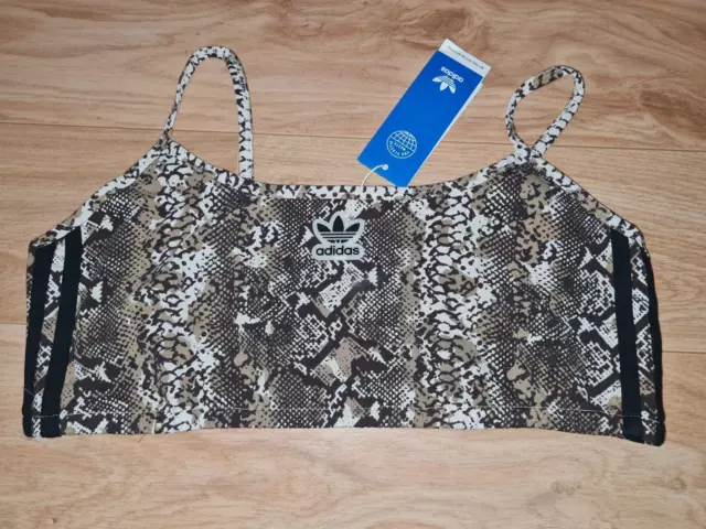 Neu  - ADIDAS Sport Bustier 46 - 48  ( eher 44 / 46 ) Snake Animal Print