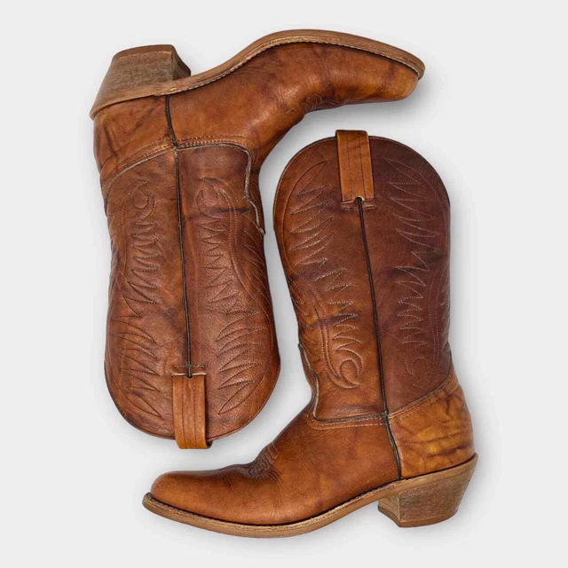 Dexter (M9.5) Cowboy Boots Duster Tan Brown Western