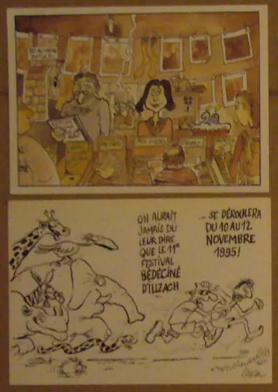 lesca - graffan angouleme + illzach 1995 - lot  carte s postale s