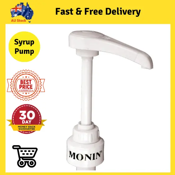 Monin Glass Bottle Syrup Pump Suit-700 ml White-Au