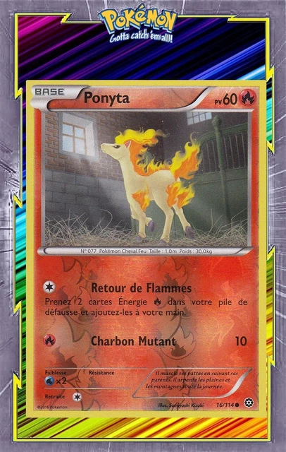 Ponyta Reverse - XY11 - 16/114 - New French Pokemon Card
