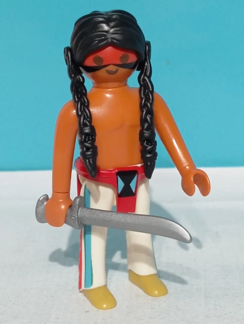 PLAYMOBIL FIGURA GUERRERO Indio Indios Oeste Nativo Americano