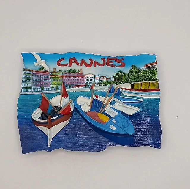 Magnete Calamita Resina Frigo  Souvenir Fridge Magnet Cannes Francia