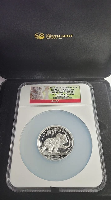 2016 P Silver Australia $8 High Relief Koala 5 Oz Proof Coin Ngc Pf 70 Uc Fdoi 2016 P Silver Australia $8 High Relief Koala 5 Oz Proof Coin Ngc Pf 70 Uc Fdoi