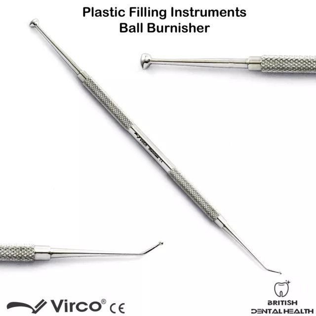 Dental Composite Amalgam Plastic Filling Ball Burnisher Instruments Restorative 2