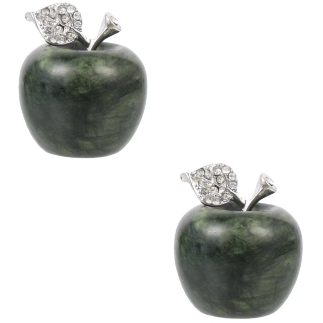 Set 2 Apfel-Weihnachtsschmuck Legierung Kristall-Apfel-Ornament