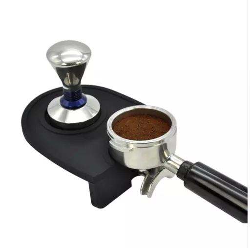 Barista Coffee Tamper Mat Rubber Silicone Black Cafe Bench Corner Accessories