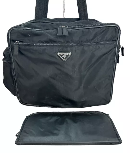 Prada Tessuto Baby Diaper Bag in Black Vintage