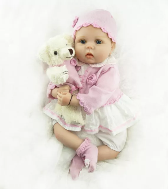 22" Reborn Dolls Baby Vinyl Silicone Handmade Lifelike Newborn baby reborn dolls