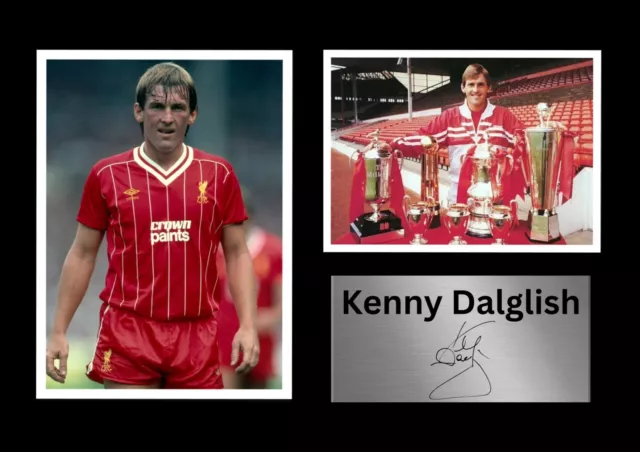 Kenny Dalglish Liverpool FC Printed Signed Autograph Photo Display Gift A4