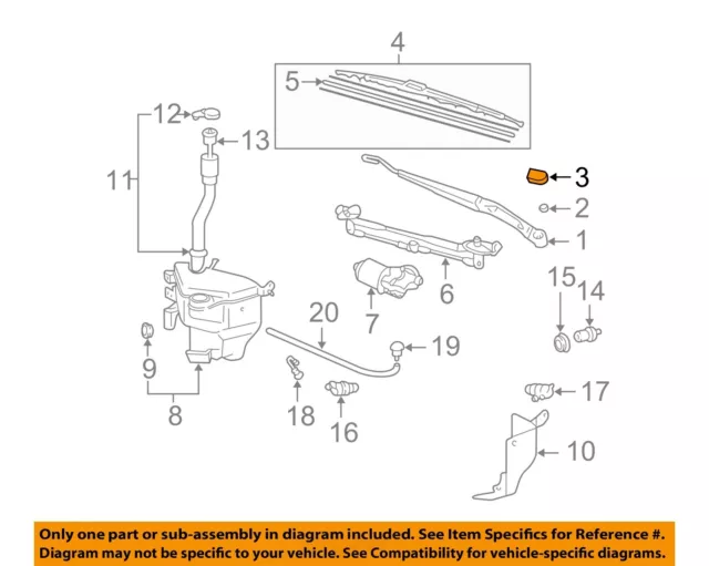 TOYOTA OEM Wind-shield Wiper Arm Cover Cap 8529213010