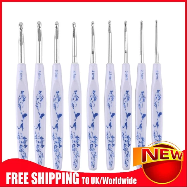 9pcs Blunt Needles Soft Handle 2-6mm DIY Craft Porcelain Imitation Knitting Tool