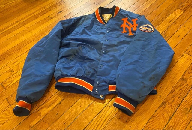 Mets Vintage Large Starter Jacket Satin Lined Bomber Style Authentic MLB NY