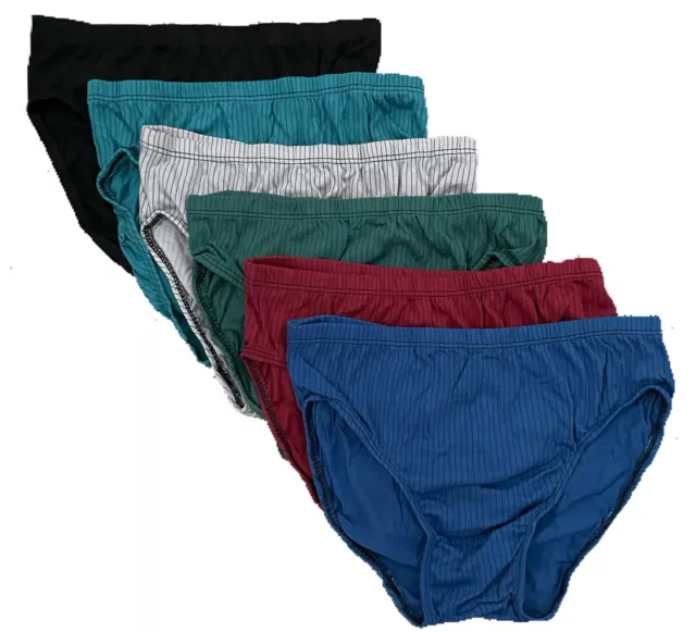 3 or 6 Pack MEN BIKINI BRIEFS LOW RISE COTTON Stripes COLORS UNDERWEAR S,M,L,XL