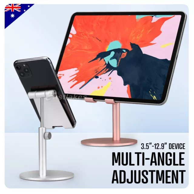 For iPhone Samsung Adjustable Aluminum Tablet Stand Phone Desk Holder Table Moun