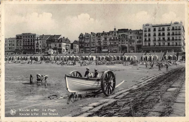 Cpa Belgique Knocke Sur Mer La Plage