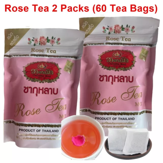 Tea Rose Oolong Beverage Drink Food Organic Herbal Thai Healthy Chatramue 2Packs