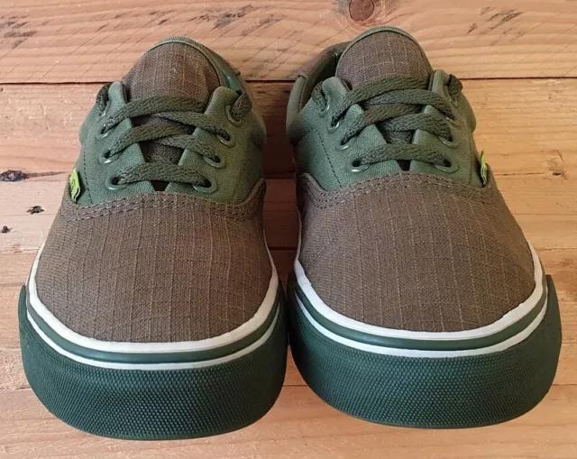 Vans Old Skool Low Canvas Trainers UK5.5/US7.5/EU38.5 T375 Dark/Light Green 2