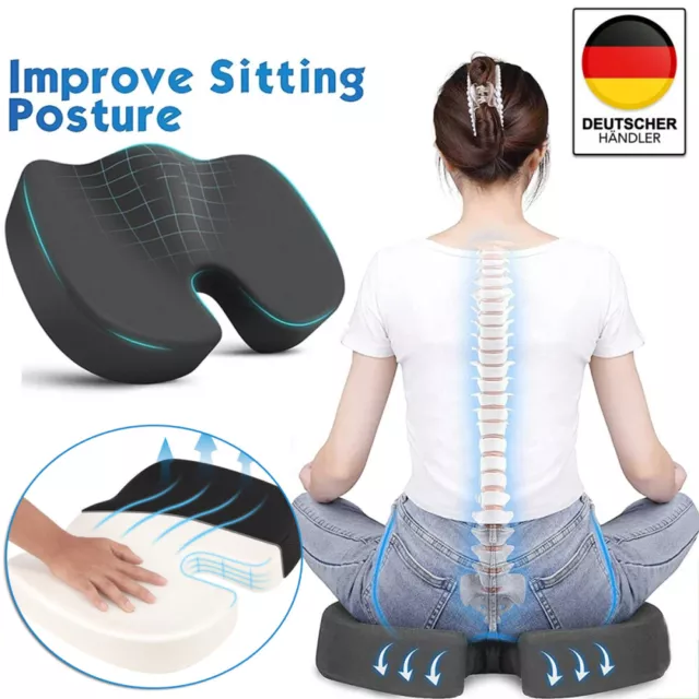 Orthopädisches Sitzkissen, Memory Foam Steißbeinkissen, Ergonomisches Sitzkissen