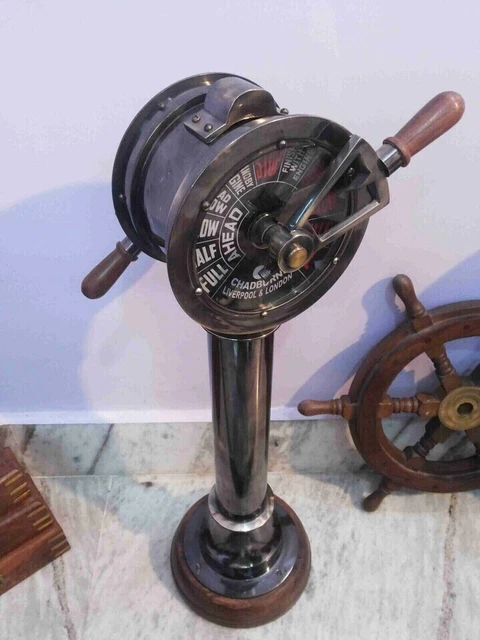 Vintage Brass Ship Telegraph Antique Chadburns Liverpool London Halloween Gifts