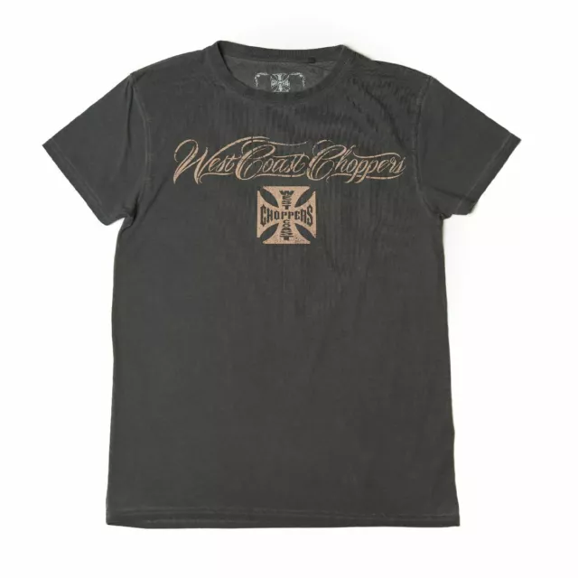 WCC West Coast Choppers T-Shirt Eagle Crest Tee Oil Dye Anthracite