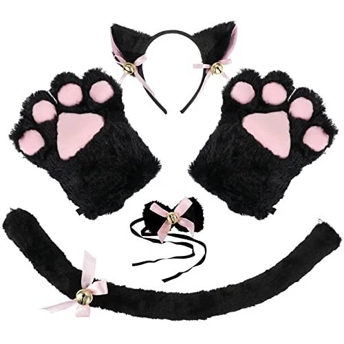 Kinsinder Chat Cosplay Set Chat Oreilles Bandeau Chaton Queue Oreilles Collie...
