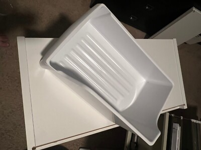 genuine frigidaire refrigerator ice maker cube bucket storage bin 240385201