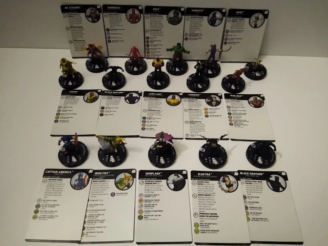 Heroclix Lot of 15 Marvel Avengers/Defenders War Commons 001-018; no generics