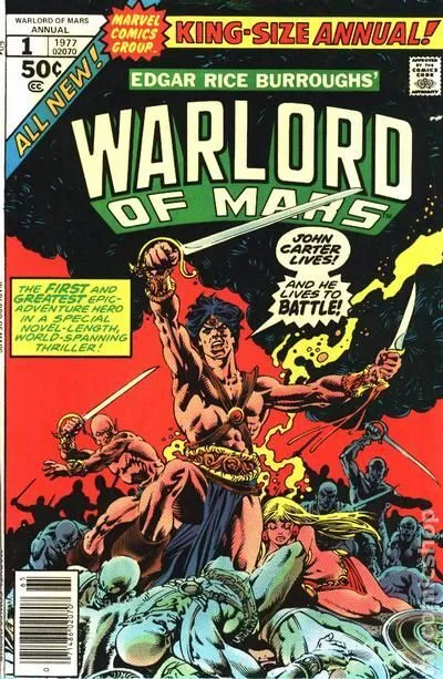 John Carter Warlord of Mars Annual #1 FN 1977 Stock Image